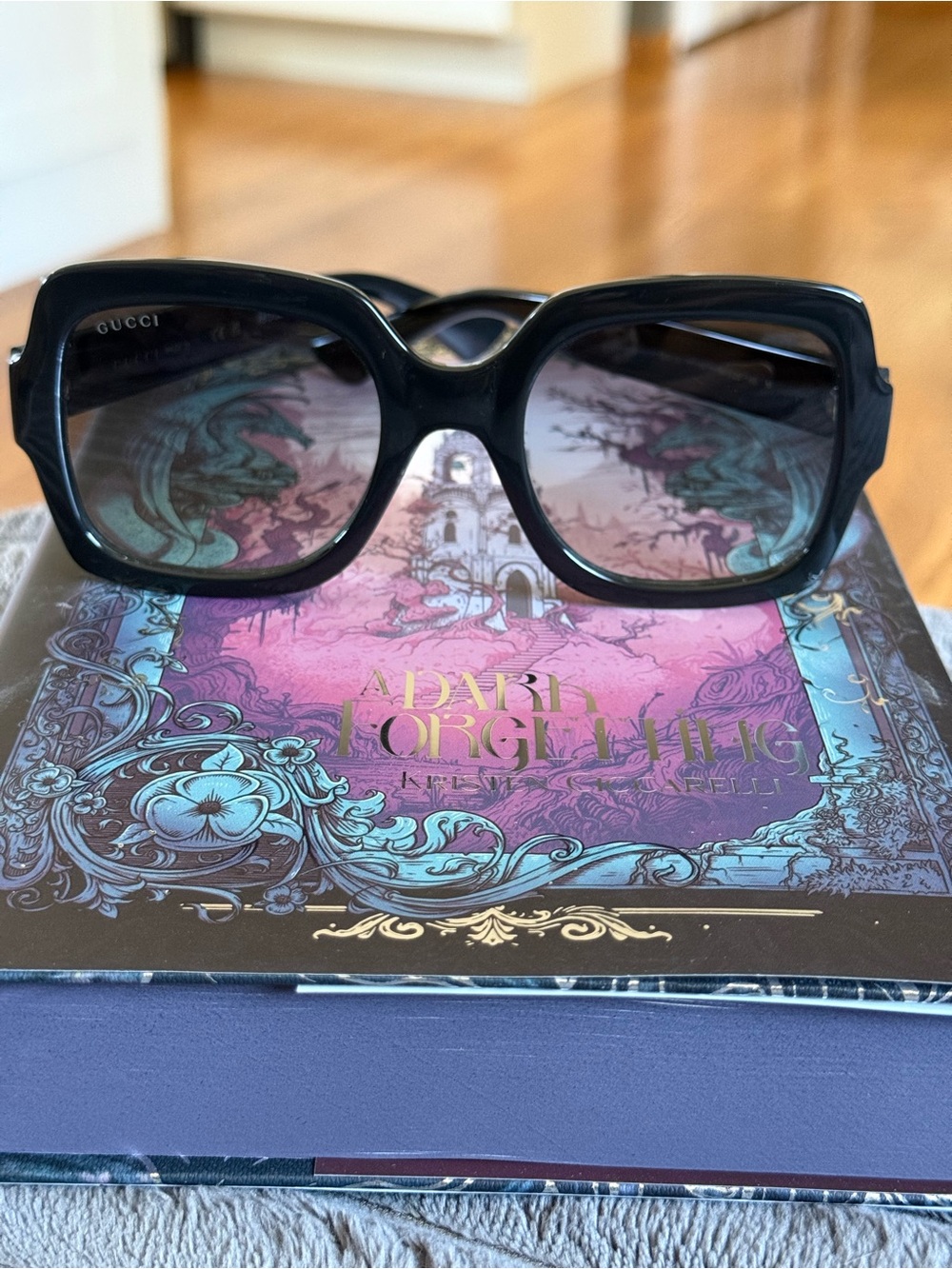 Gucci Black Sunglasses with Gradient Gray Lenses